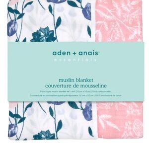New Aden + Anais Essentials Flowers Bloom Baby Blanket.